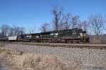 NS 8167 takes a unit oil train east